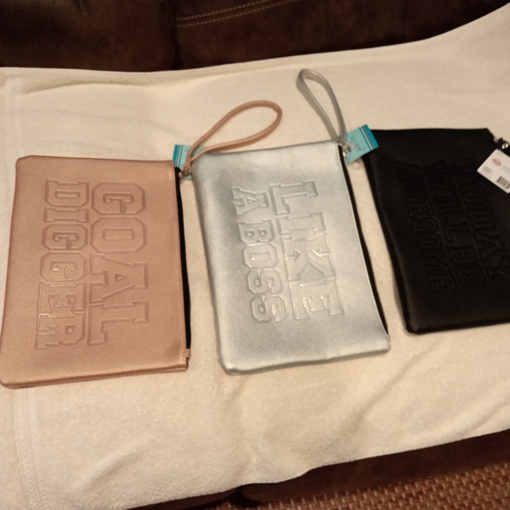 3  nwt clutch bags